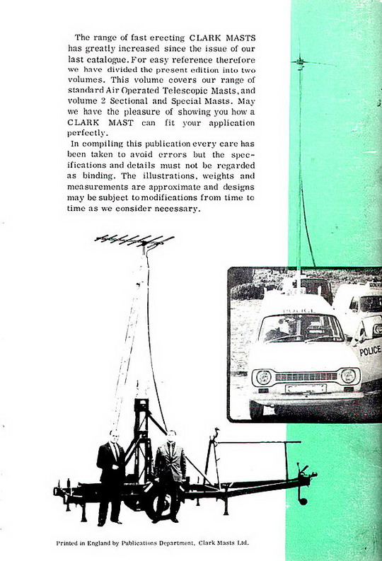 1969 Clark Masts Catalogue Front Cover