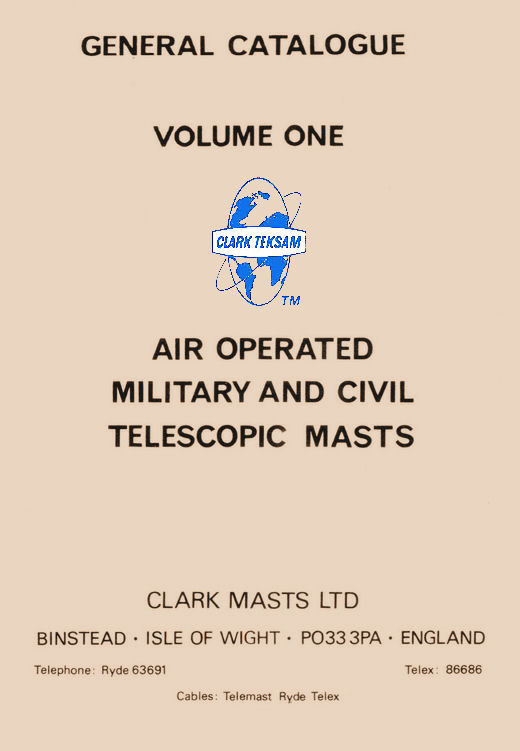 Clark Mast 1970's Catalogue Inside Fron Cover
