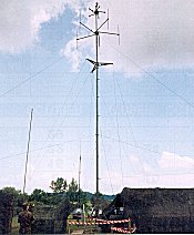 Stabilised, Field Mounted Clark Masts portable Mast in Military use