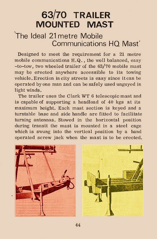 Clark Masts 21 metre Type 63/70 Trailer Mast