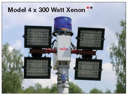Teklite TF 300E T TU Quad Lamp Tilt Unit 4 x 300 watt Xenon Lamps